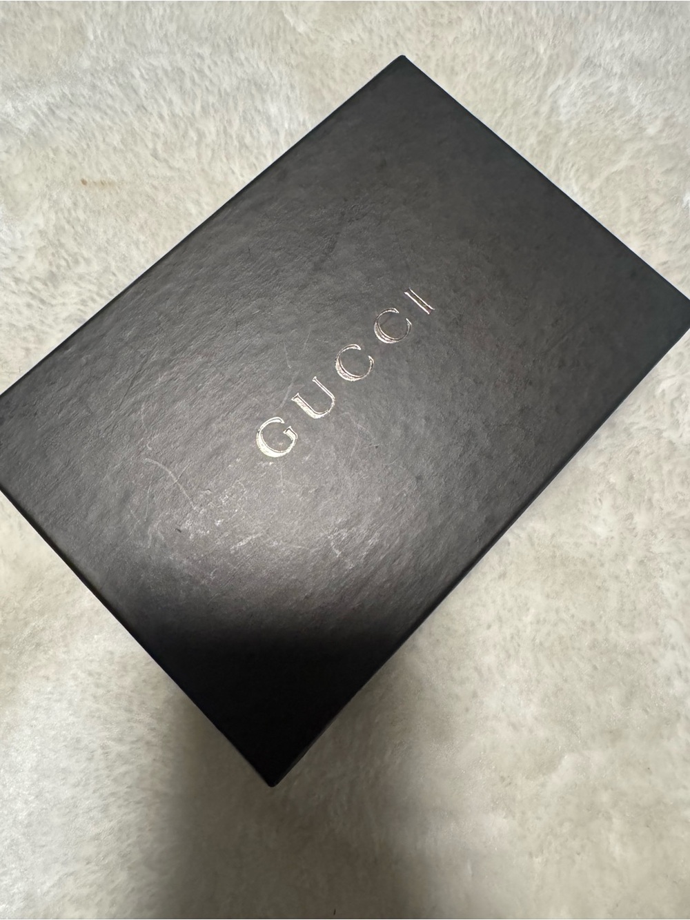 Gucci Dark Brown Box with Metallic Logo